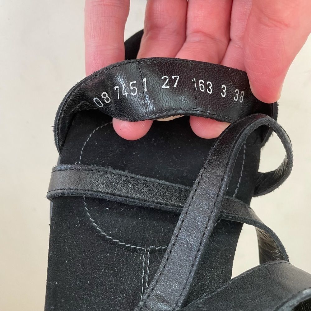 Mephisto Air Relax Black Wedge Sandals Size 38 - Picture 8 of 8